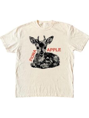Gildan Cream Graphic Tee - Deer Print